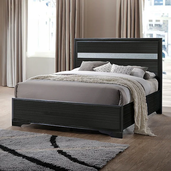 ACME Naima Full Bed in Black Finish 25915F