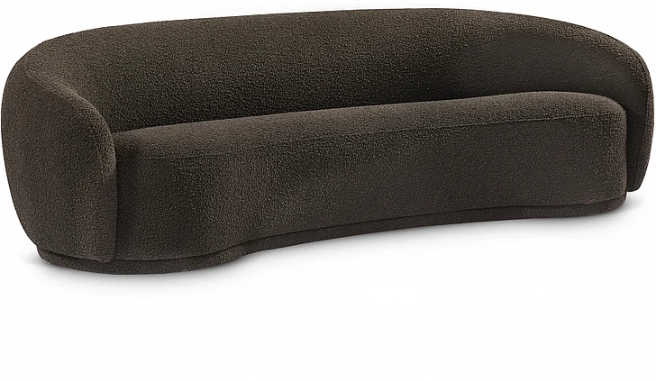 Meridian Hyde Boucle Fabric Sofa in Brown Boucle Fabric 693Brown-S