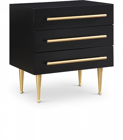 Meridian Marisol Nightstand in Black 844Black-NS
