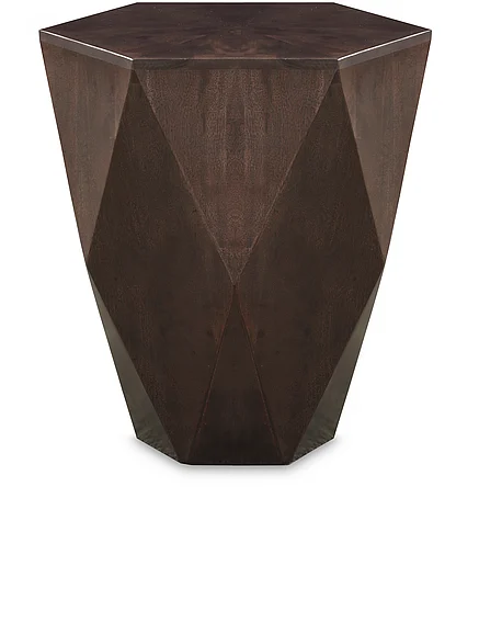 Meridian Diamante End Table in Brown 234Brown-ET