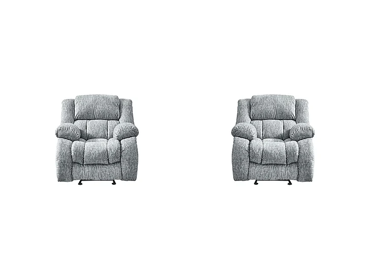 Global Furniture U250 Glider Recliner in Light Grey U250-GREY-GR (Set of 2)