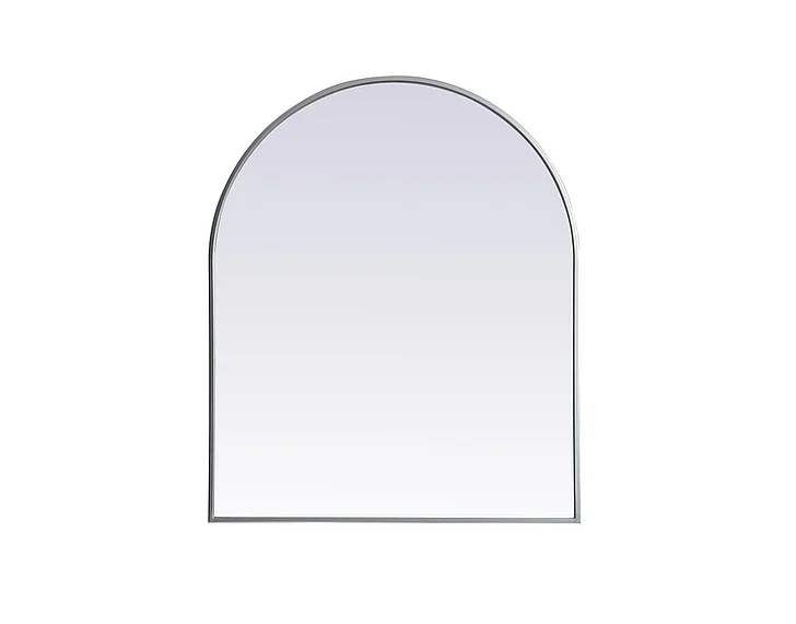 Elegant Metal Frame Arch Mirror 30X36 In. in Silver MR1A3036SIL