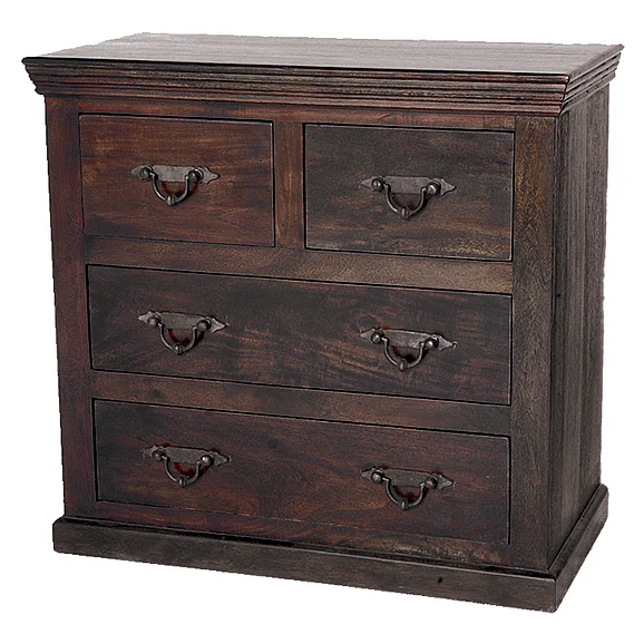Meva Furniture Mirage 4 Drawer Country Chest / Nightstand in Acacia