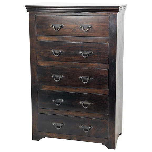 Moti Furniture Mirage 5 Drawer Chest in Acacia