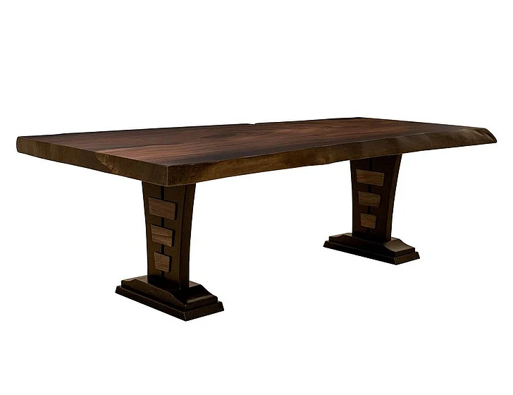 IFD Forge Dining Table in Rich Brown