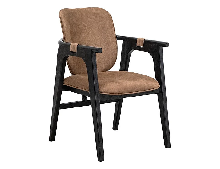 IFD Forge Poly Suede Upholstered Chair in Warm Brown (Set of 2) IFD5826CHU