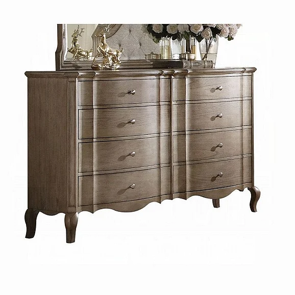 Acme Chelmsford Drawer Dresser in Antique Taupe 26055