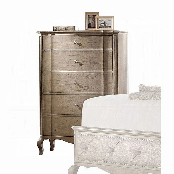 Acme Chelmsford 5-Drawer Chest in Antique Taupe 26056