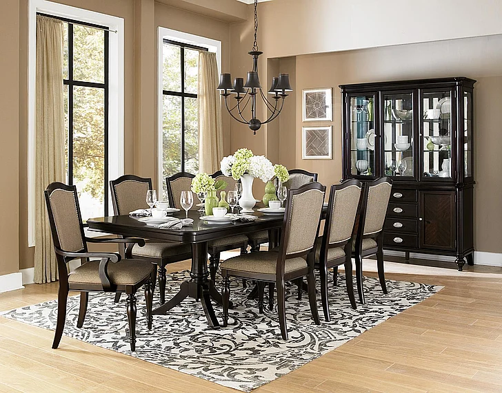 Homelegance Marston 7-Piece Rectangular Dining Set in Dark Cherry
