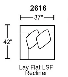 Catnapper McPherson Lay Flat LSF Recliner in Buff 2616