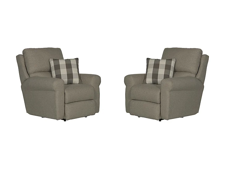 Catnapper Westport Power Lay Flat Recliner in Metal 612107 (Set of 2)