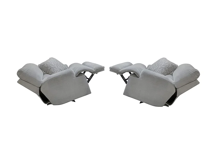 Catnapper Renaldo Power Lay Flat Recliner w/Zero Gravity in Stone 612807 (Set of 2)