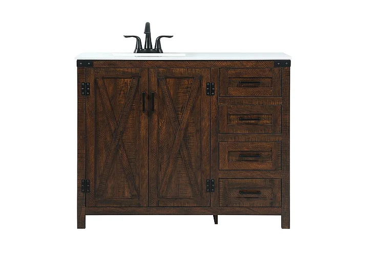 Elegant 42 In. Single Bathroom Vanity in Expresso VF90242EX