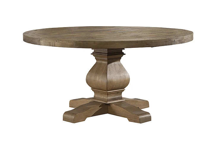 Alpine Furniture Kensington 60" Round Dining Table in Reclaimed Natural 2668-25