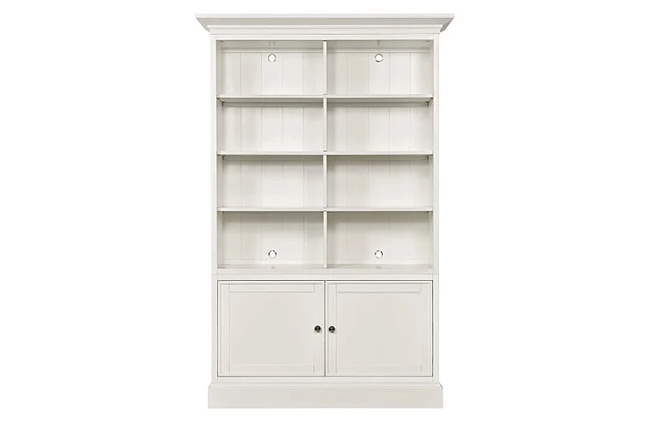 Hammary Structures Double Door Bookcase - Complete in Pure White 267-201R