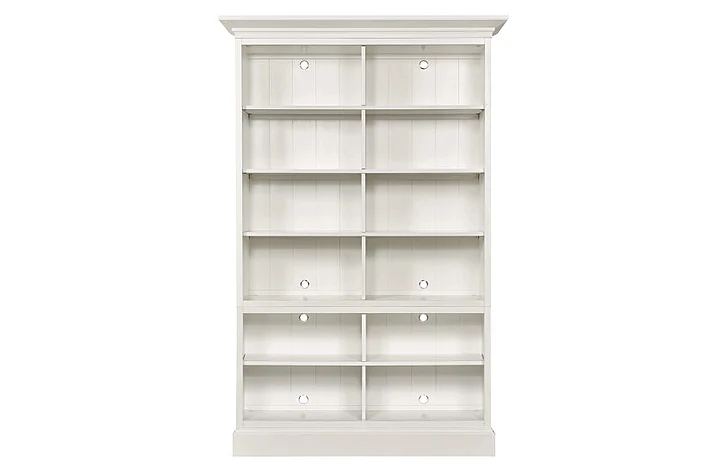 Hammary Structures Double Bookcase - Complete in Pure White 267-203R