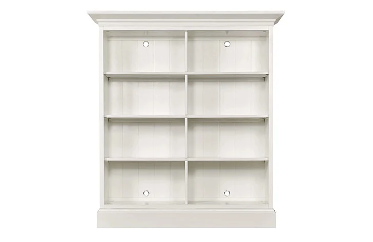 Hammary Structures Double Mid Height Bookcase - in Pure White 267-209R