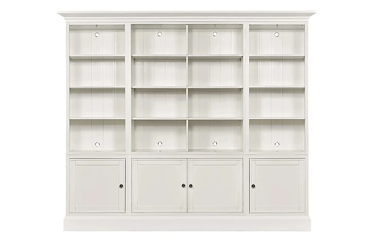 Hammary Structures Quad Display Bookcase - Complete in Pure White 267-404R
