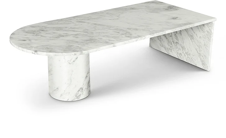 Meridian Salerno Coffee Table in White 263White-CT