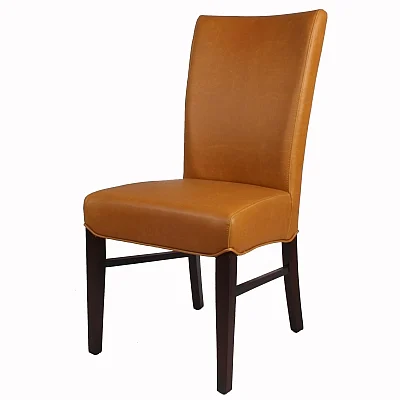 NPD Milton Bonded Leather Dining Chair Wenge Legs in Vintage Caramel (Set of 2) 268239B-V07