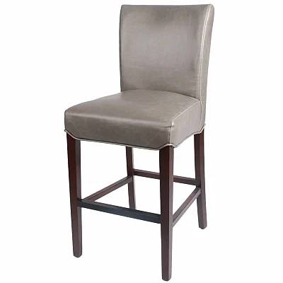 NPD Milton Bonded Leather Counter Stool Wenge Legs in Vintage Gray 268527B-V04