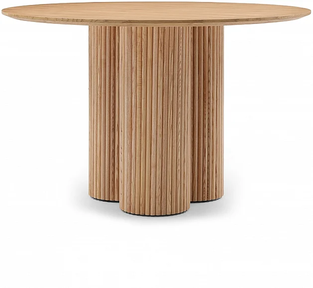 Meridian Simba Dining Table in White 517Oak-T