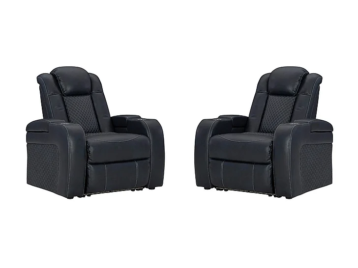Fyne-Dyme Power Recliner in Sapphire 3660313 (Set of 2)