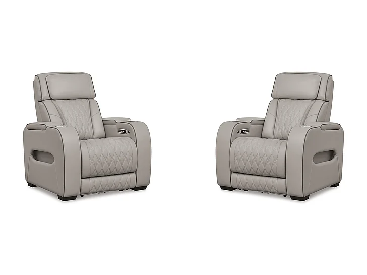 Boyington Power Recliner in Gray U2710513 (Set of 2)