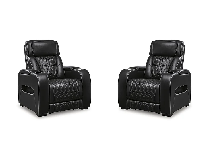 Boyington Power Recliner in Black U2710613 (Set of 2)
