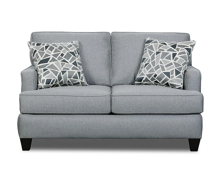Corinthian 26D0 Atlantic Loveseat in Madonna Silver FG26D2