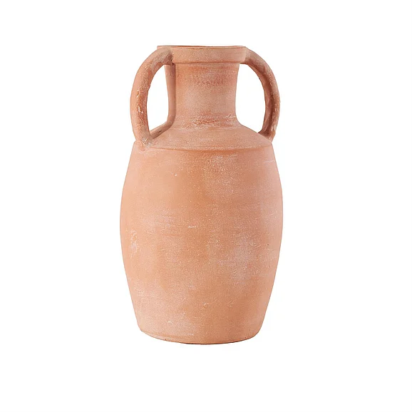 UMA Ceramic Terracotta Jug Decorative Vase with Handles in Pink 27037