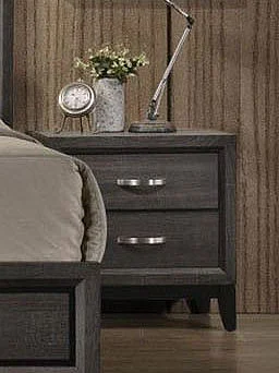 Acme Furniture Valdemar 2 Drawer Nightstand in Weathered Gray 27053