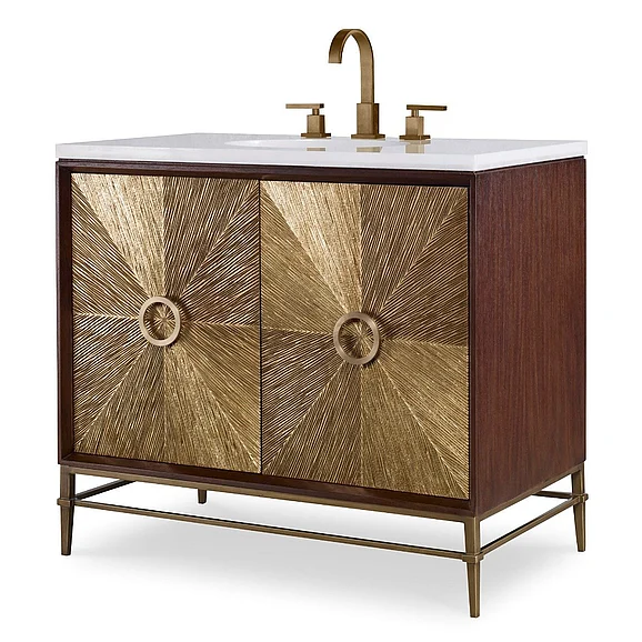 Ambella Home Phoenix Sink Chest in Antique Brass 27118-110-401