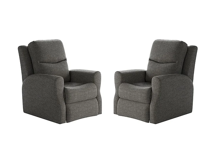 Southern Motion Fame Swivel Rocker Recliner in Platinum 1007S 123-09 (Set of 2)