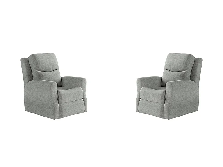Southern Motion Fame Swivel Rocker Recliner in Platinum 1007S 164-09 (Set of 2)