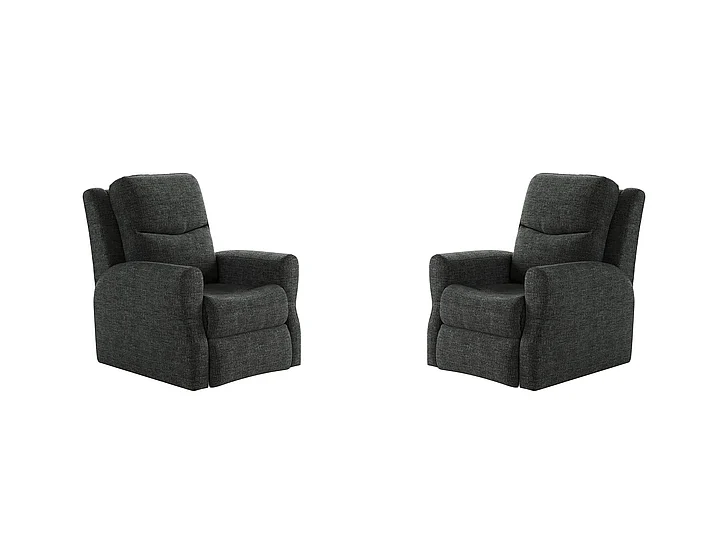 Southern Motion Fame Swivel Rocker Recliner in Charcoal 1007S 214-14 (Set of 2)
