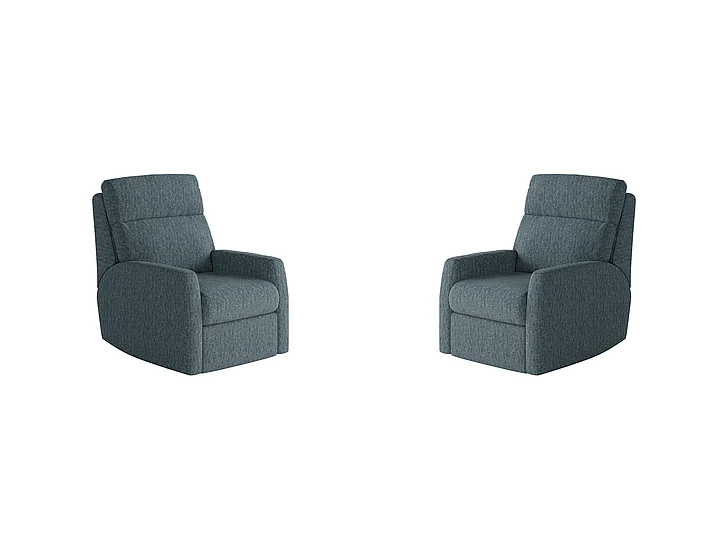 Southern Motion Mimi Swivel Rocker Recliner in Pond 1095S 113-60 (Set of 2)