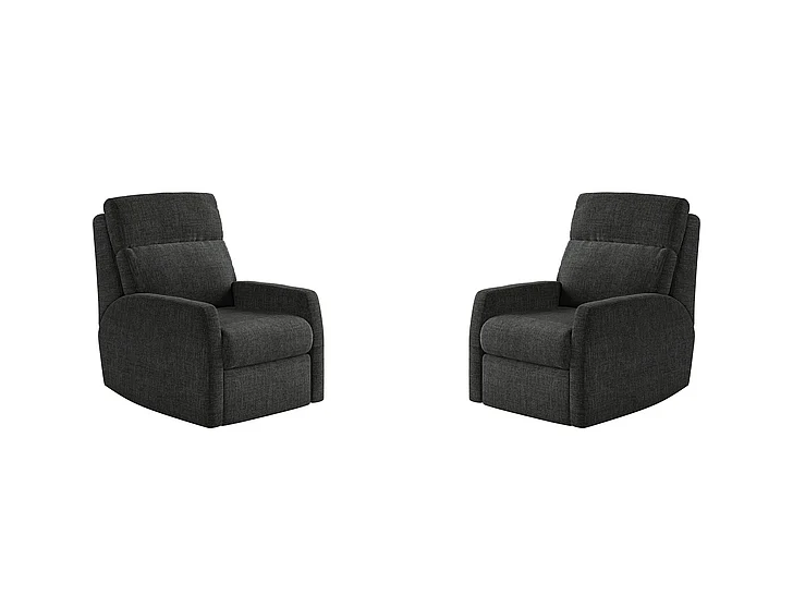 Southern Motion Mimi Swivel Rocker Recliner in Charcoal 1095S 164-14 (Set of 2)