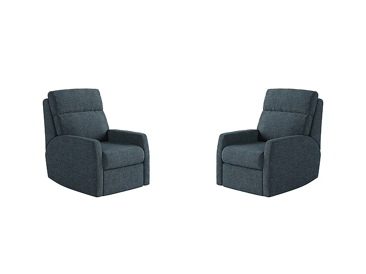Southern Motion Mimi Swivel Rocker Recliner in Navy 1095S 214-60 (Set of 2)
