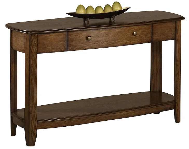Hammary Primo Single Drawer Sofa Table in Warm Medium Brown T2006989-00