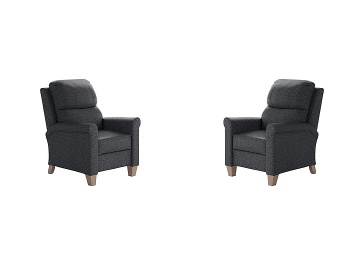 Southern Motion Pep Talk Hi-Leg Recliner in Navy 1628 123-60 (Set of 2)
