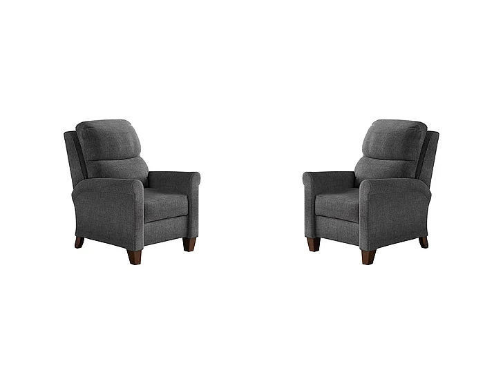 Southern Motion Pep Talk Hi-Leg Recliner in Smoke 1628 164-04 (Set of 2)