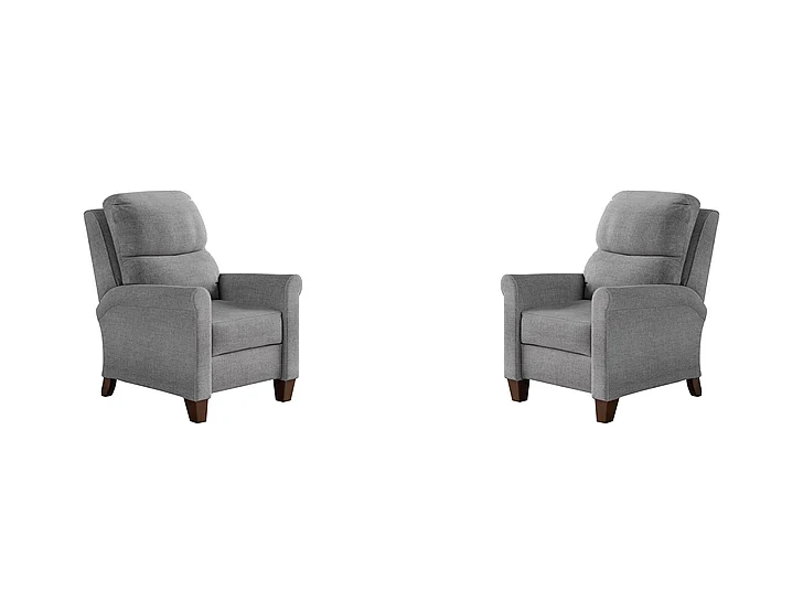 Southern Motion Pep Talk Hi-Leg Recliner in Platinum 1628 164-09 (Set of 2)