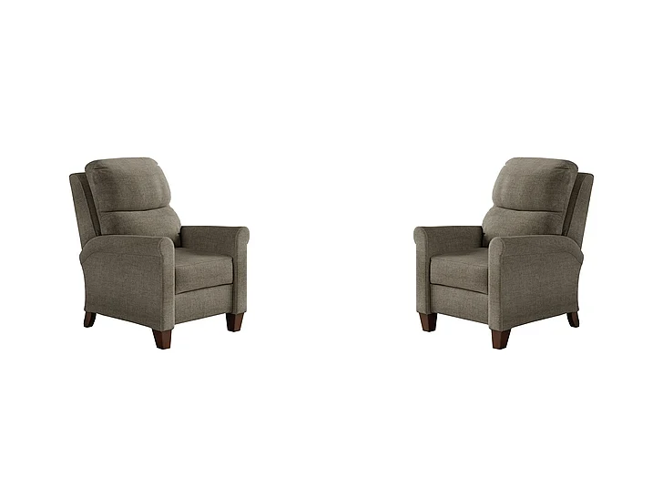 Southern Motion Pep Talk Hi-Leg Recliner in Mushroom 1628 164-18 (Set of 2)