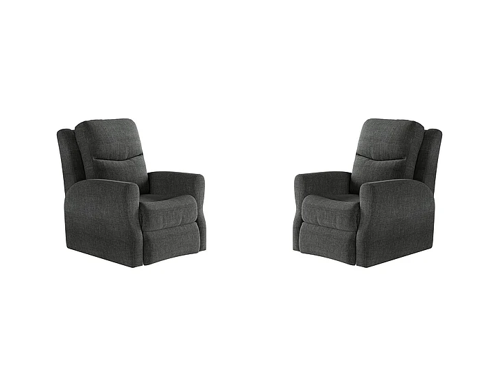 Southern Motion Fame Power Headrest Rocker Recliner in Charcoal 5007P 164-14 (Set of 2)