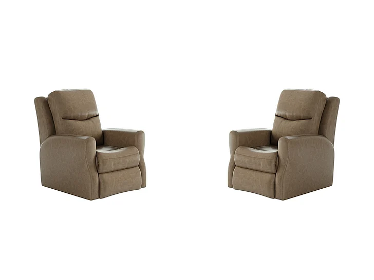 Southern Motion Fame Power Headrest Rocker Recliner in Taupe 5007P 186-18 (Set of 2)