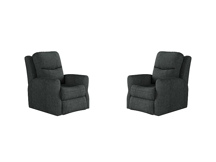 Southern Motion Fame Power Headrest Rocker Recliner in Coal 5007P 286-14 (Set of 2)