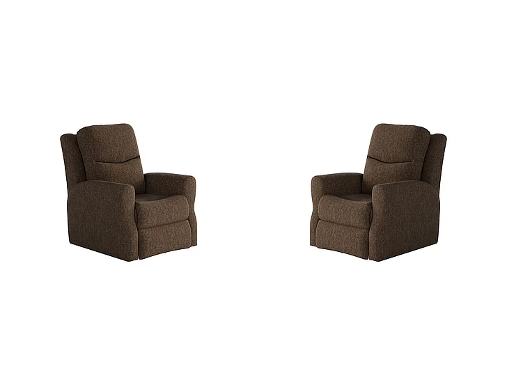 Southern Motion Fame Wallhugger Power Headrest Recliner in Truffle 6007P 113-18 (Set of 2)
