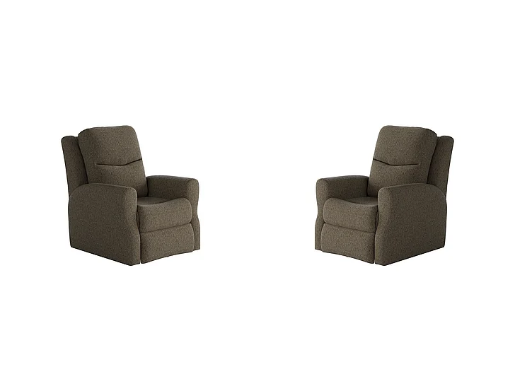 Southern Motion Fame Wallhugger Power Headrest Recliner in Mushroom 6007P 115-16 (Set of 2)