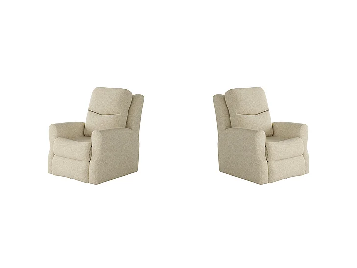 Southern Motion Fame Wallhugger Power Headrest Recliner in Ivory 6007P 115-19 (Set of 2)